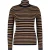 Red Button Roll neck fancy stripe