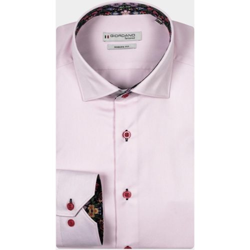 Giordano Casual hemd lange mouw Roze Maggiore, LS Semi Cutaway Fin 427885/51