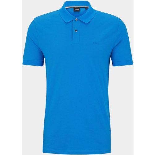 Falke Boss black polo korte mouw blauw pallas 10241531 02 50468301/432