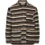 Anerkjendt Akotto wool stripe overshirt chocolate brown