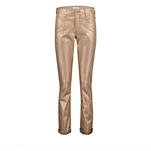 Red Button Broek srb4289 relax sparkle bronze