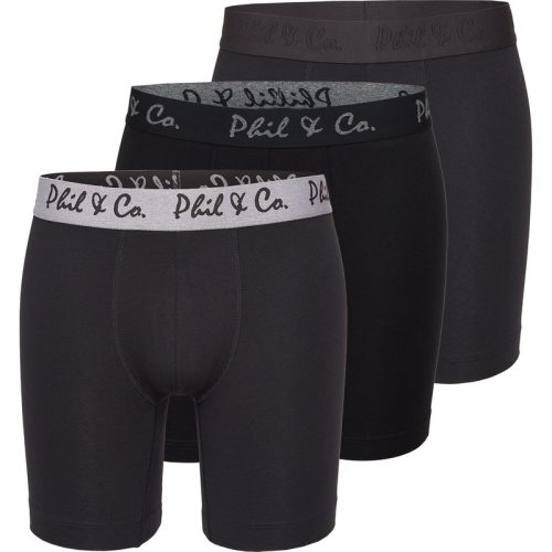 Phil & Co Boxershorts heren met lange pijpen boxer briefs 3-pack