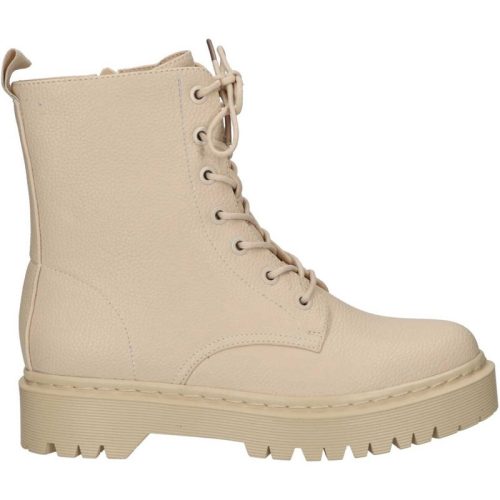 La Strada 2182012-1120 beige tumble pu / halfhoge veterschoen beige