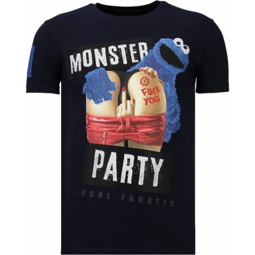 Local Fanatic Monster party rhinestone t-shirt