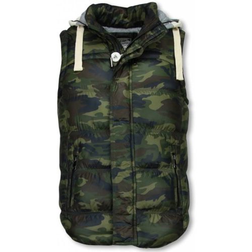 Enos Bodywarmer camouflage vest capuchon