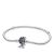 Pandora Armbanden – Snake chain sterling silver bracelet with moon cla in blue