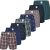 MG-1 Wijde winter boxershorts heren geruit / kerst prints 8-pack