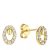 BELORO Oorbellen – Monte Napoleone Leontina 9 karat ear studs with zi in gold