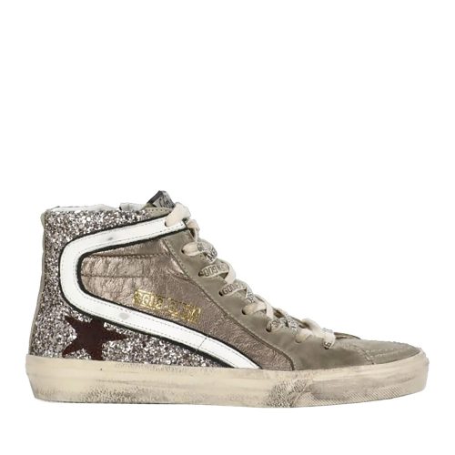 Golden Goose Low-Top Sneakers – Grey Leather Hightop Sneakers in grijs