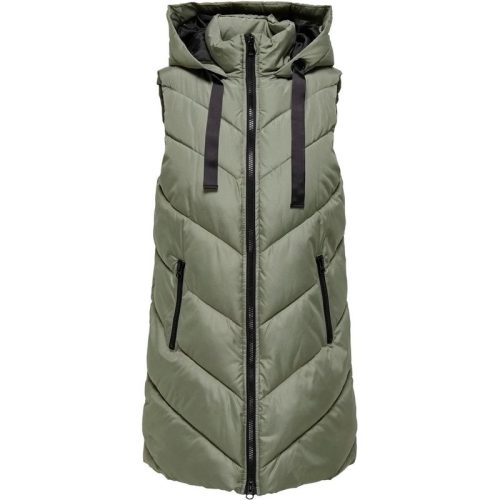 Jacqueline de Yong Jdyskylar padded hood waistcoat otw steel