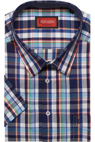 Leonardo by Jupiter Casual Regular Fit Overhemd Korte mouw veelkleurig