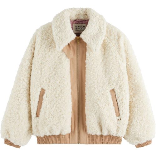 Scotch & Soda Teddy bomber white/silver