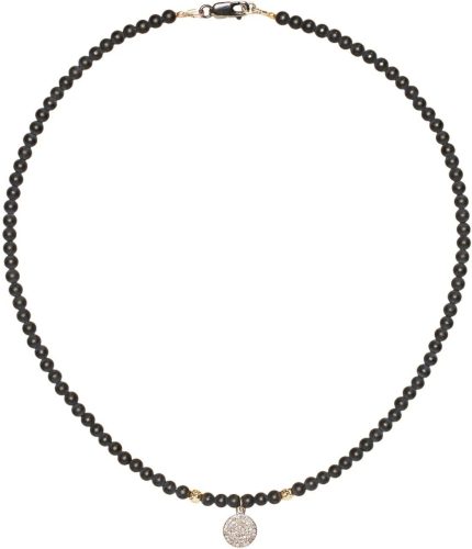 CATHERINE MICHIELS Kettingen – Collier disque Argent Diamants agate noir FW2331 C in black