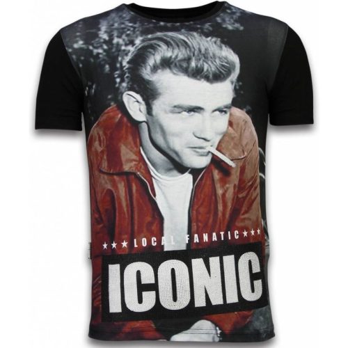 Local Fanatic James dean iconic digital rhinestone t-shirt