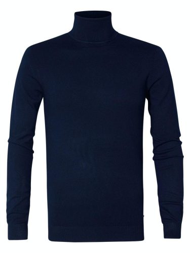 Petrol M-noos-kwc001 Knitwear Collar Basic Trui 5152 Midnight Navy