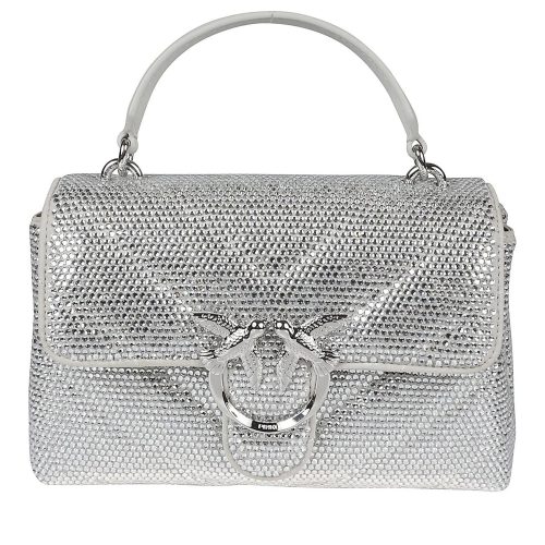 Pinko Totes & shoppers – Love Lady Puff Mini Bag Metallic in staalgrijs