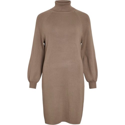 Vila viostria roll neck l/s knit dress – 14094192 fossil