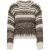 Only Onlfrigg fringe ls pullover ex knt birch/b. chocol