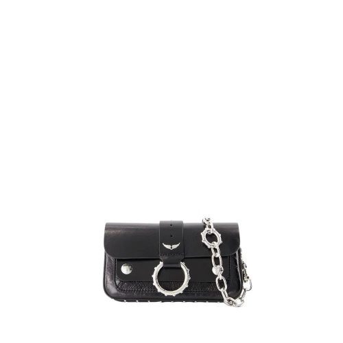 Zadig & Voltaire Hobo bags – Kate Crossbody – Leather – Black in zwart