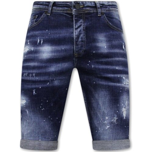 Local Fanatic Men’s paint splatter stonewashed short slim fit