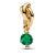 Pandora Charms – Faceted Green Eternity Circle Dangle Charm in green