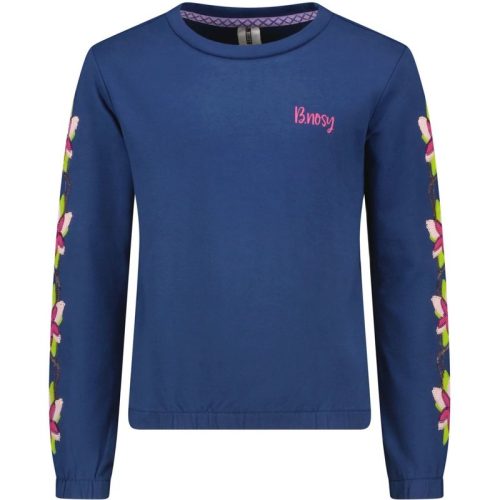 B.Nosy Meisjes sweater met paillet bloemen lake