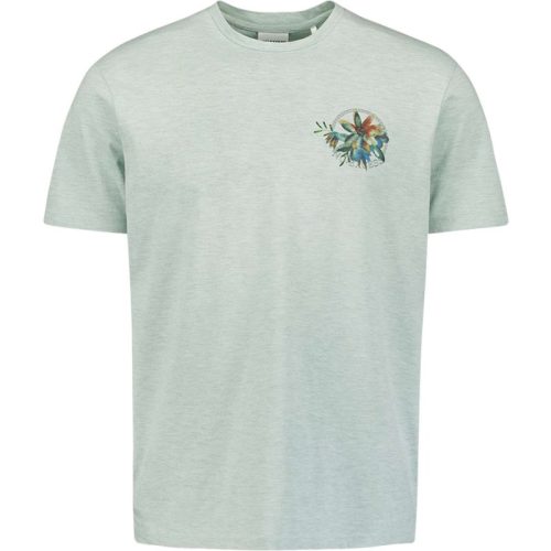 No Excess T-shirt korte mouw ronde hals garment dyed mint