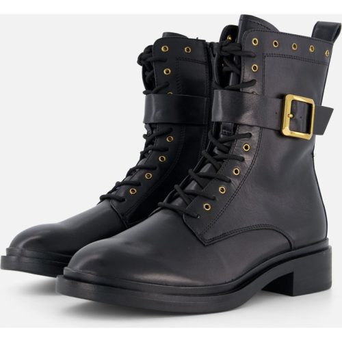 Tamaris Tamaris Veterboots zwart Leer