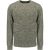 No Excess Pullover crewneck 3 coloured rib smoke