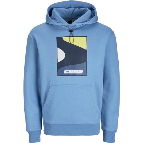 Jack & Jones Jcofast print sweat hood smu licht