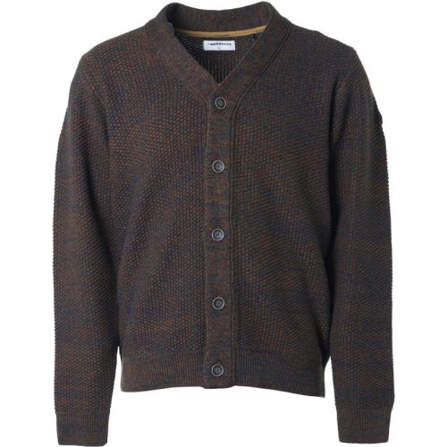 No Excess Cardigan buttons v-neck multi colou caramel