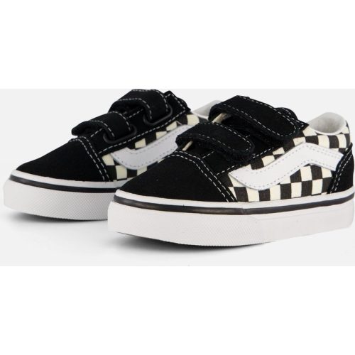 Vans Vans Old Skool V Checkerboard Sneakers zwart Leer