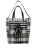 J.W.Anderson Totes & shoppers – Belt Plaid-Check Virgin-Wool Tote Bag in wit