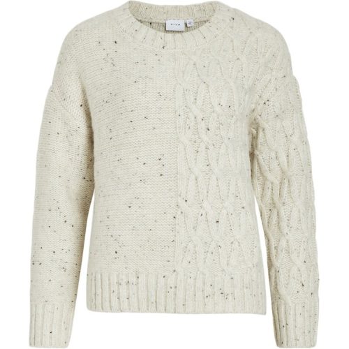 Vila viluvie o-neck l/s structure knit t 14098855 birch