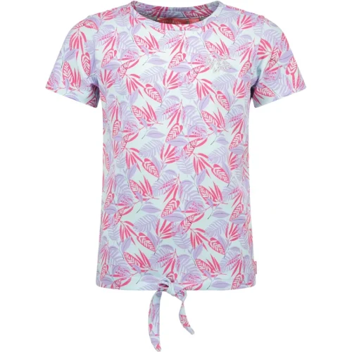 TYGO & vito Meisjes t-shirt met knoop aop mint