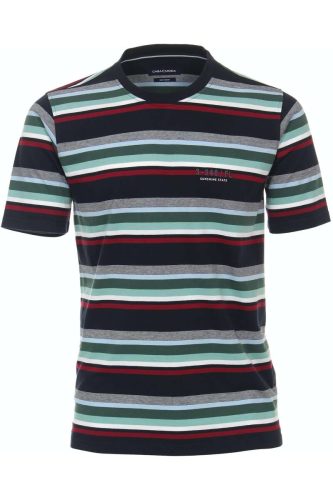 Casa Moda Casual T-Shirt ronde hals blauw, Effen