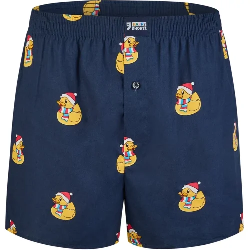 Happy Shorts Heren wijde boxershorts kerst print duck