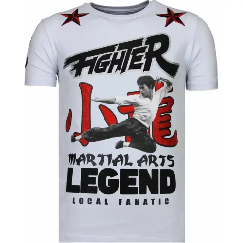 Local Fanatic Fighter bruce lee t-shirt rhinestones