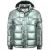 Enos Zilveren puffer jackets met capuchon