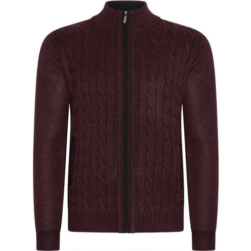 Cappuccino Italia Cable cardigan burgundy