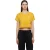 WB Comfy dames crop t shirt mosterd