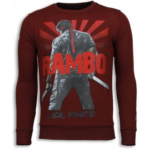 Local Fanatic Rambo rhinestone sweater