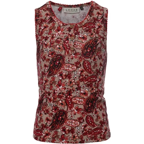 Looxs Revolution Meisjes top rib zomer bloemen