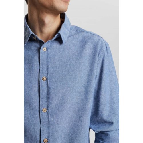 Anerkjendt 901034 aklouis l/s `linen shirt 0528 indian teal