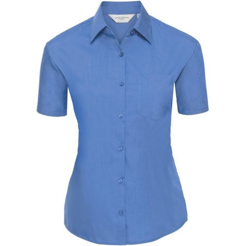 Russell Athletic Collectie dames korte mouwen poly-katoen easy care poplin shirt