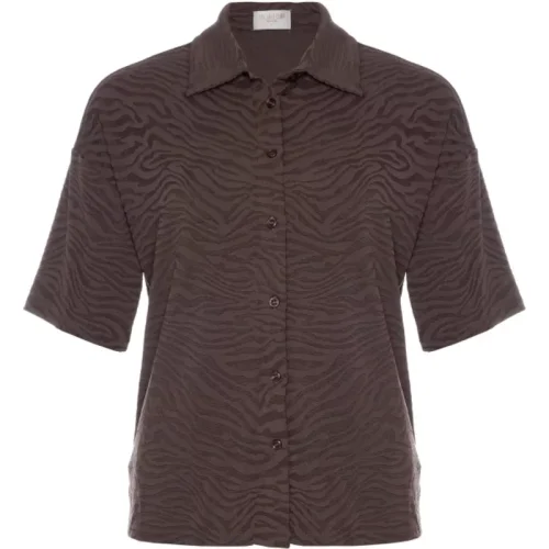 The Lola Club Indy blouse zebra brown –