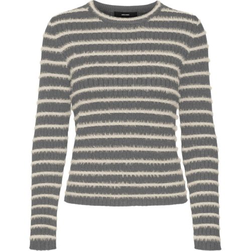 Vero Moda vmflo ls o-neck pullover 10320606 medium grey melange