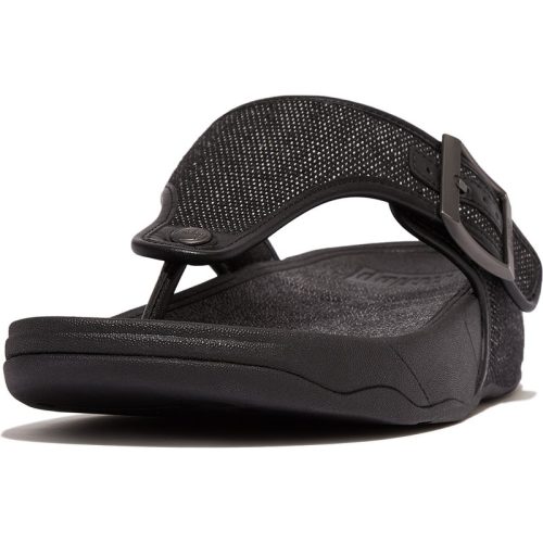 FitFlop Trakk ii mens buckle two-tone canvas toe-thongs