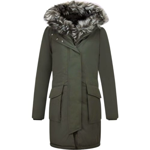 Gentile Bellini Lange parka jas met faux bontkraag