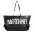 Moschino Shoppers – Black & White Shoulder Bag in zwart